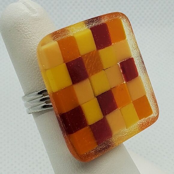 Adjustable Orange, Red, & Yellow Ring - Picture 3 of 6